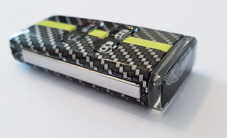 Aston Martin CF effect with Lime Stripe ECU Key