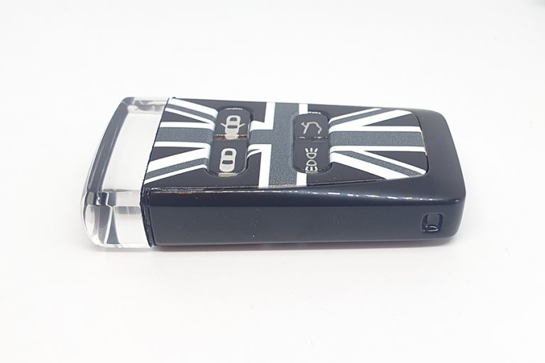 Monochrome with Black Surround Union Flag Glass ECU Key