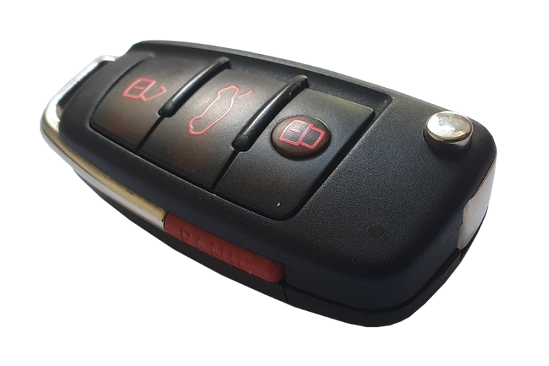 2017 Audi R8 Key Brilliant Red & Gloss Black Audi R8 Flip Key – Phoenix Bespoke Keys