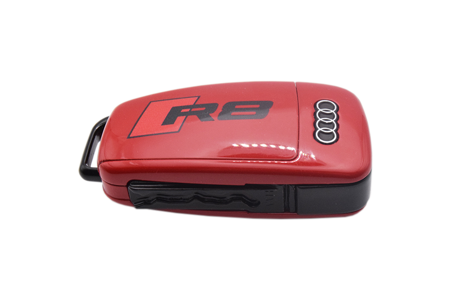 Brilliant Red & Black R8 Flip Key
