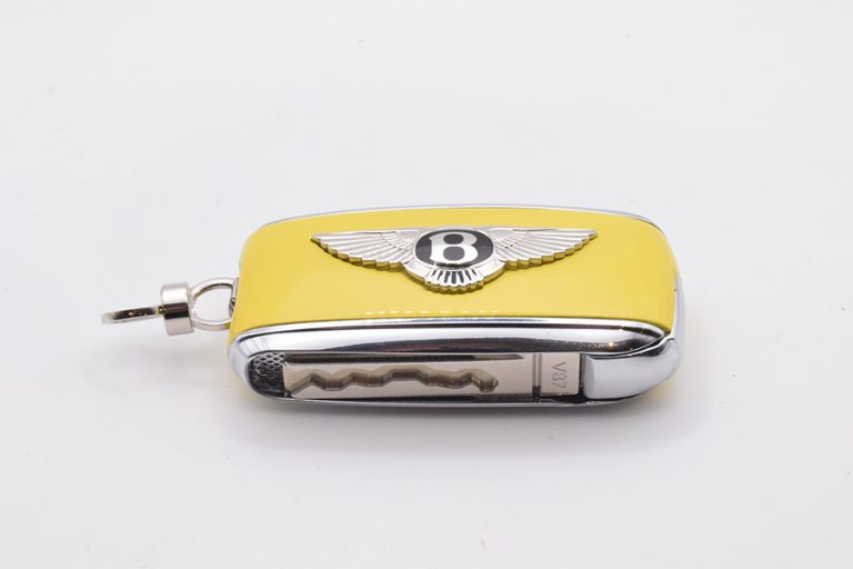 Cyber Yellow Bentley Continental Flip Key
