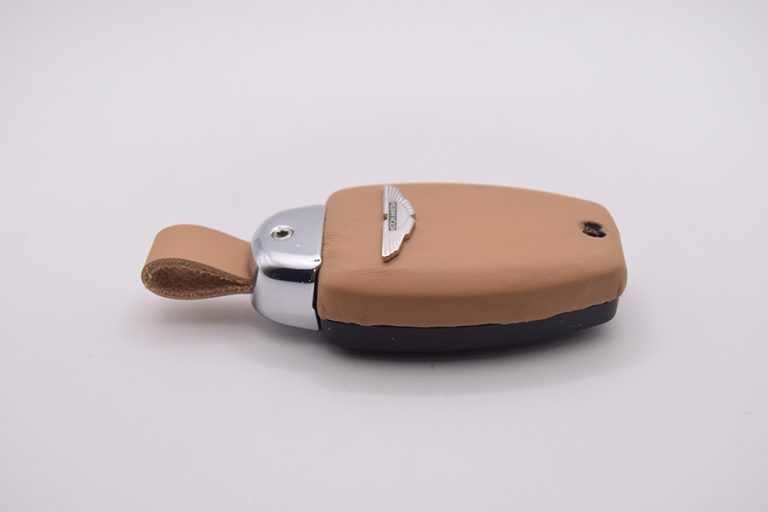 Tan Leather Aston Martin Remote Fob Restoration