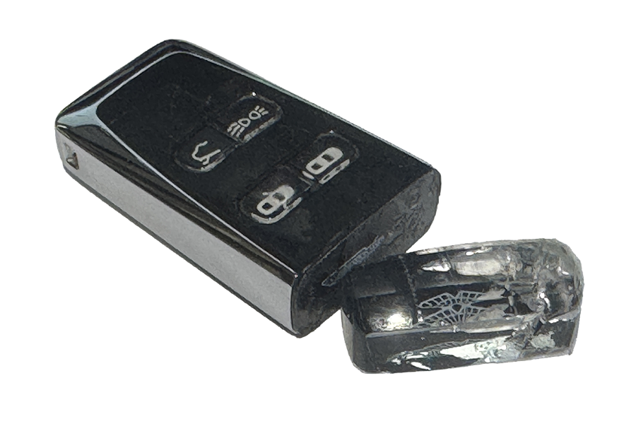 Damaged Glass ECU Key for Repair
